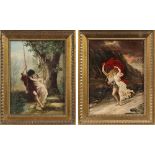 A PAIR OF OIL PAINTINGS, FRANCE, 19TH CENTURY