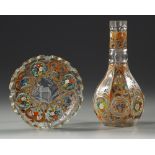 A BOHEMIAN CUT-GLASS HUQQA BAS, LATE 19TH CENTURY