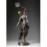 A LARGE BRONZE STATUE, 'ESMERALDA', BY EUGENE MARIOTON (1854-1933)