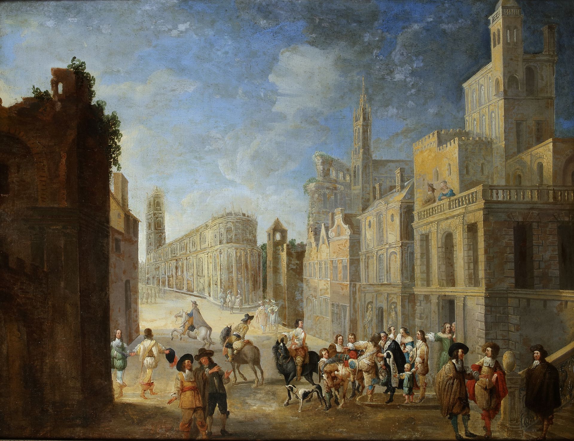 AN OIL ON CANVAS PAINTING, FLANDRES, 17TH CENTURY - Image 2 of 3