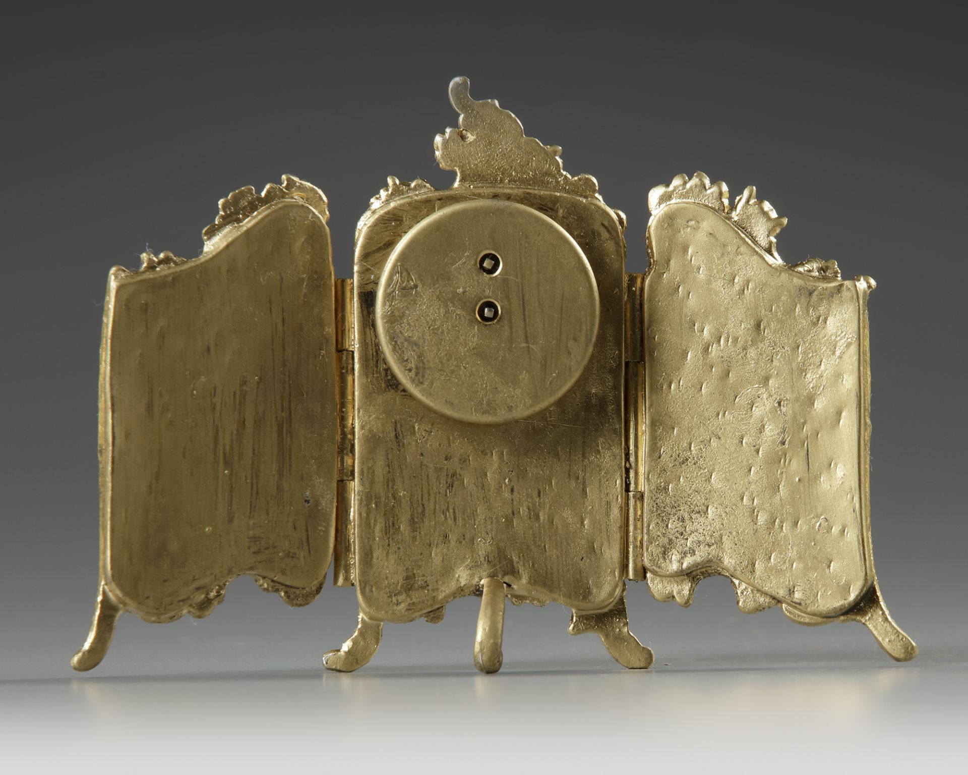 AN AUSTRIAN MINIATURE SCREEN CLOCK, 19TH CENTURY - Image 3 of 3