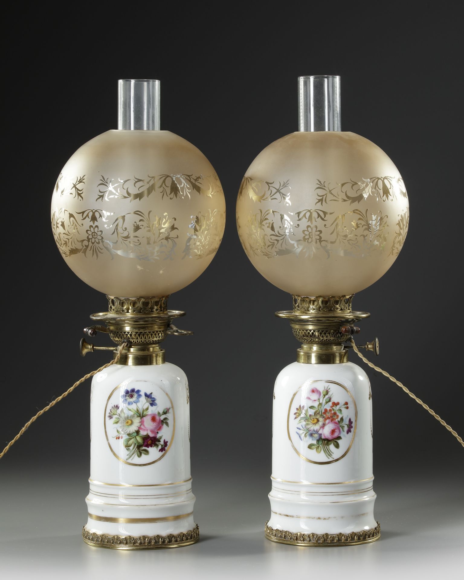 A PAIR OF WHITE PORCELAIN LAMPS, LATE 19TH CENTURY - Image 2 of 2