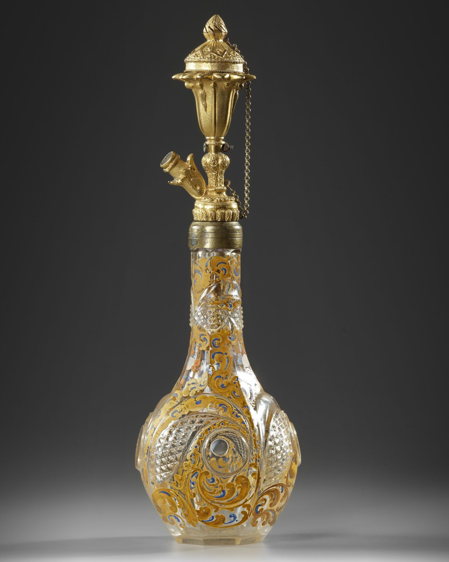 A BOHEMIAN GLASS HUQQA, 19TH CENTURY - Image 2 of 3