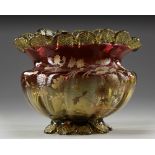 A BLOWN GLASS BOWL, 'LE GRAS', LATE 19TH CENTURY