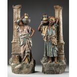 A PAIR OF AUSTRIAN 'ORIENTAL SCHOOL' STATUES, LATE 19TH CENTURY