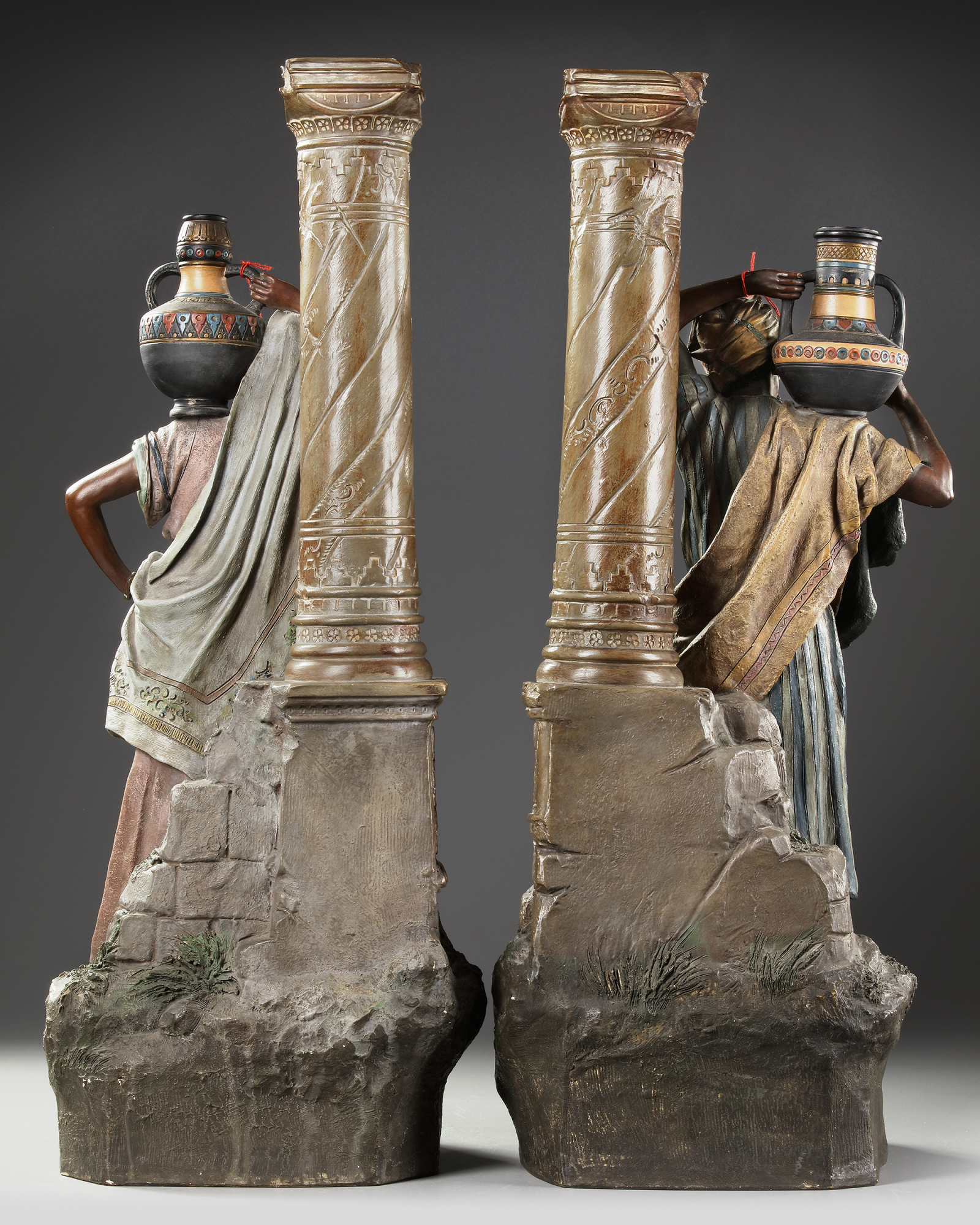 A PAIR OF AUSTRIAN 'ORIENTAL SCHOOL' STATUES, LATE 19TH CENTURY - Image 2 of 5