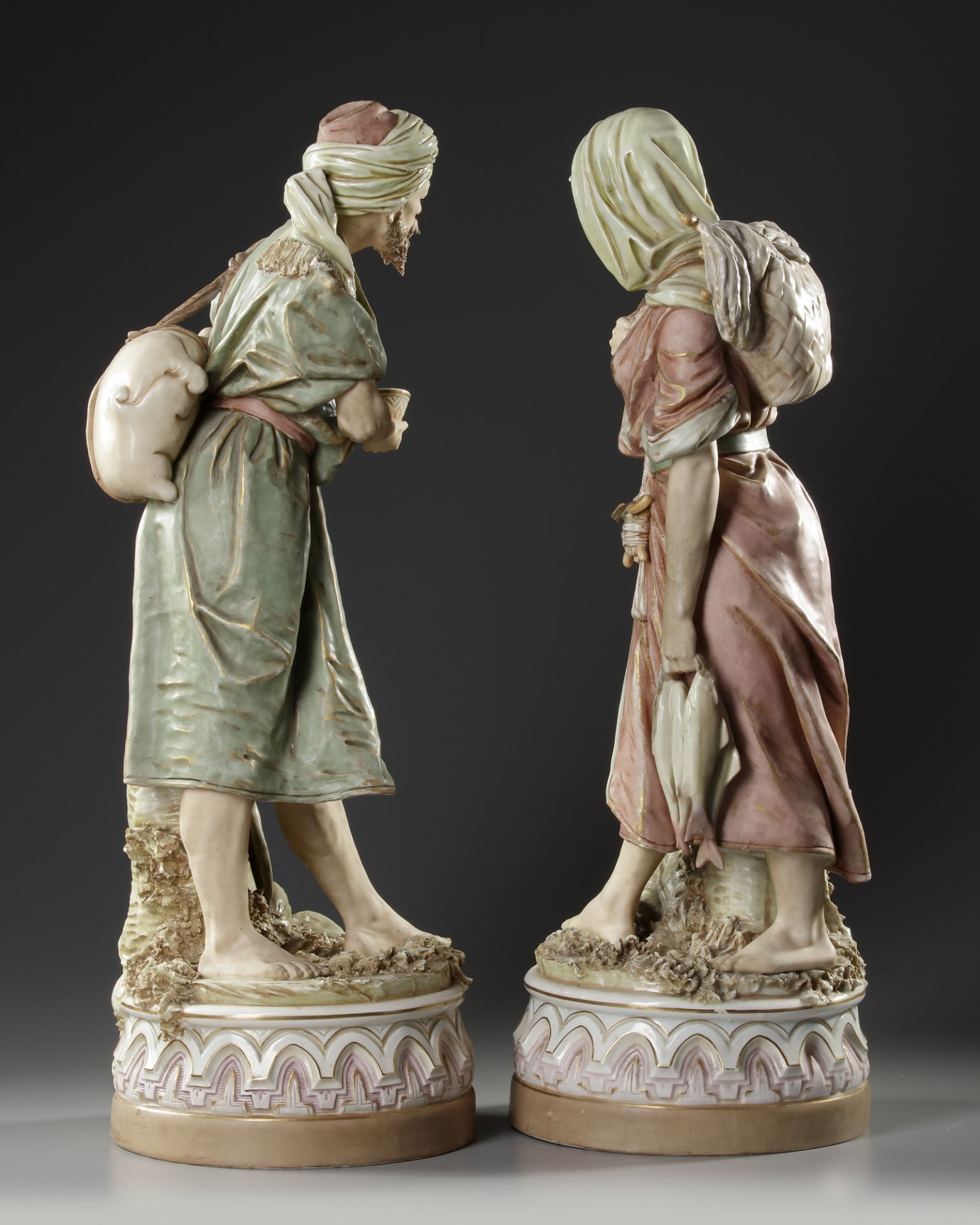 A PAIR OF ROYAL DUX FIGURINES, LATE 19TH CENTURY - Image 3 of 5