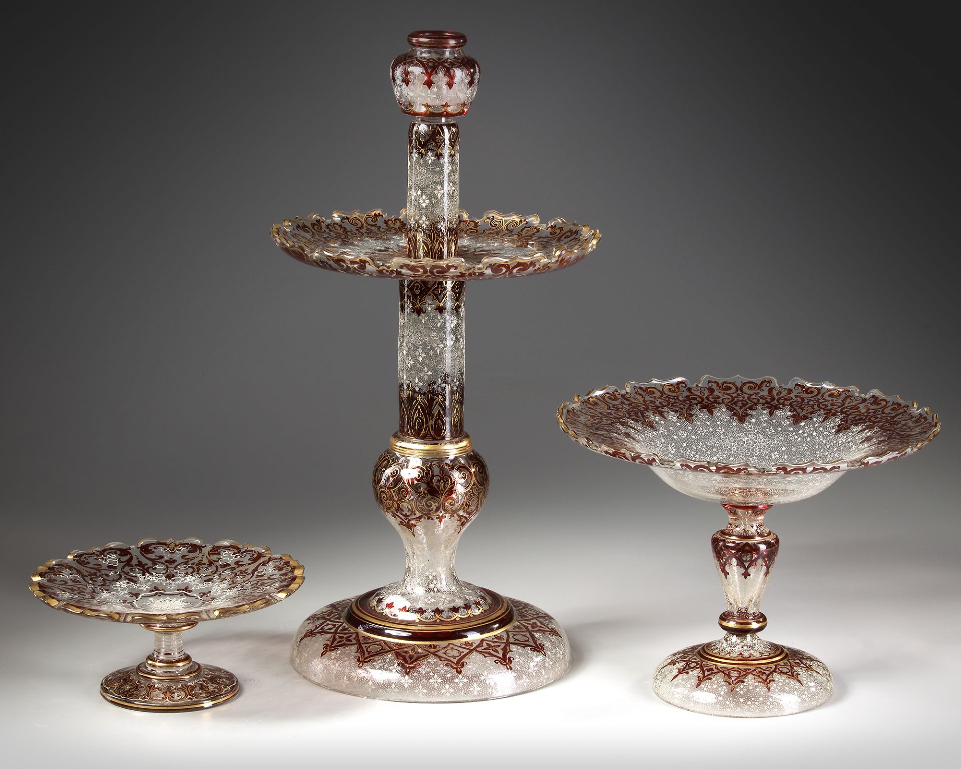 A BOHEMIAN CRYSTAL SET, LATE 19TH CENTURY - Image 2 of 3