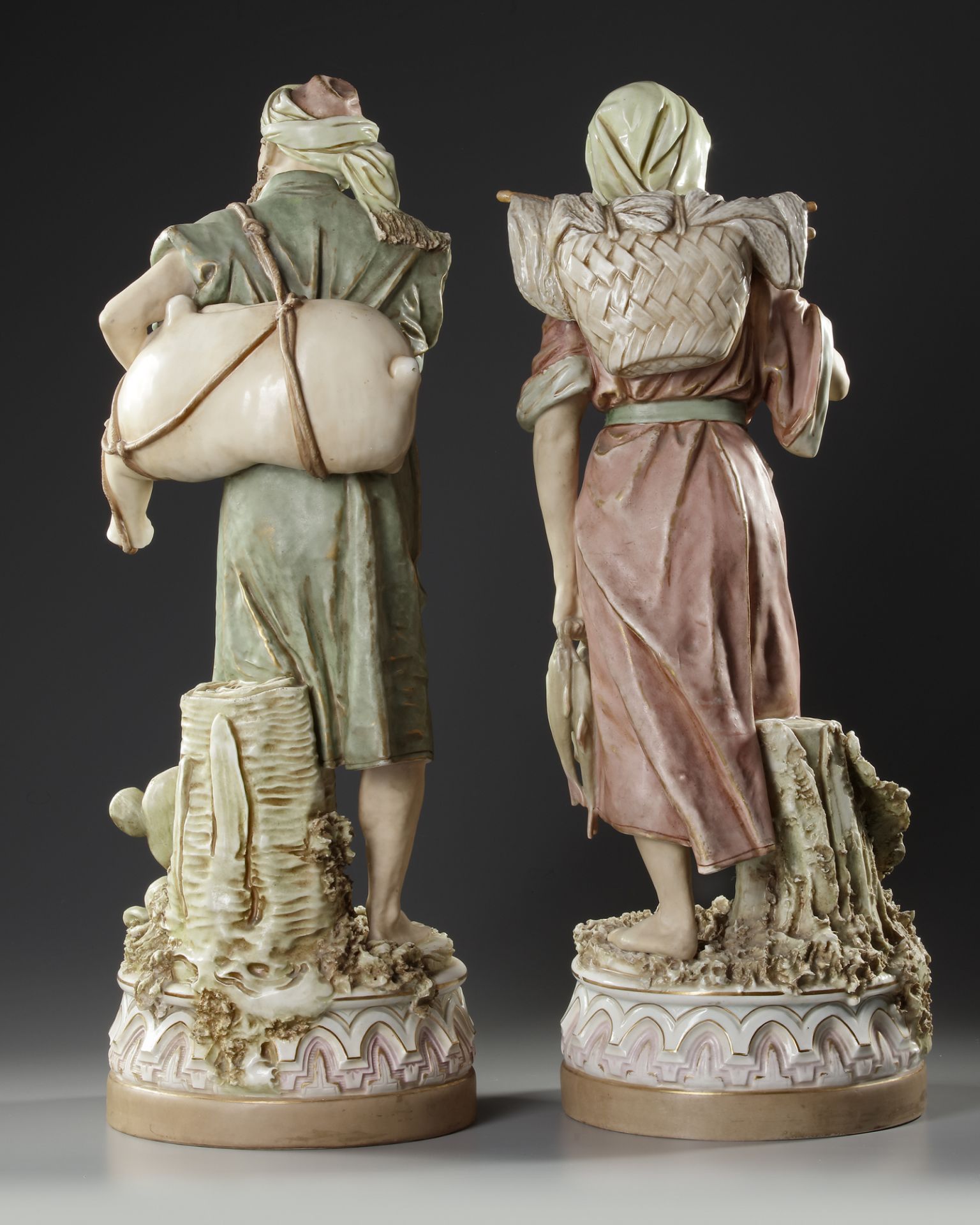 A PAIR OF ROYAL DUX FIGURINES, LATE 19TH CENTURY - Image 4 of 5