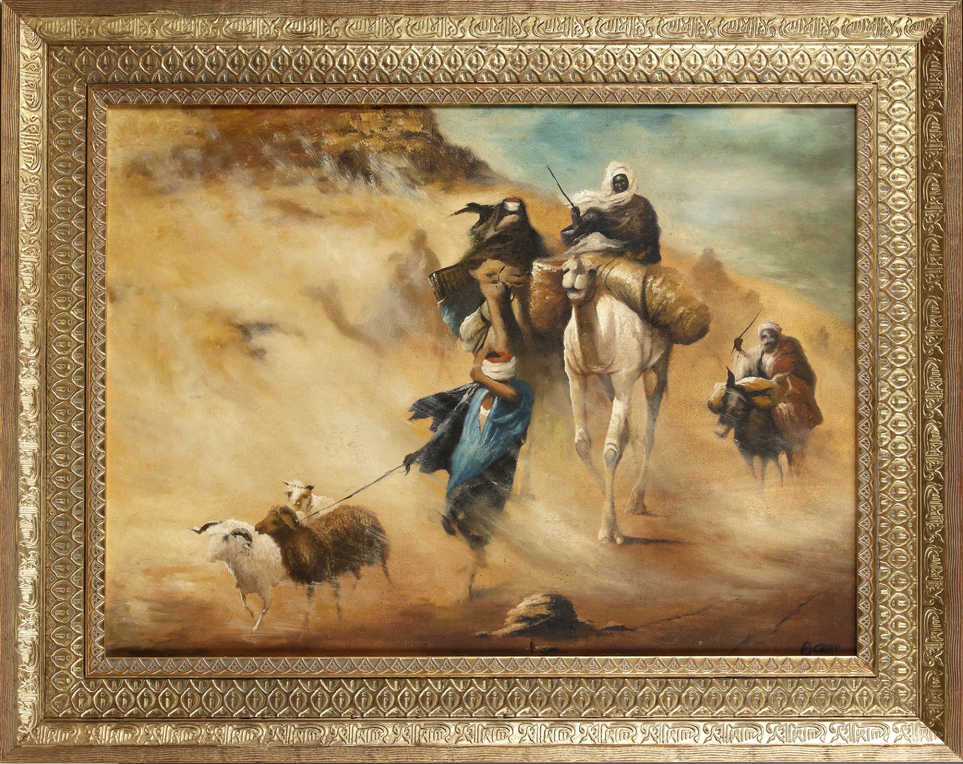 AN ORIENTALIST PAINTING, 20TH CENTURY