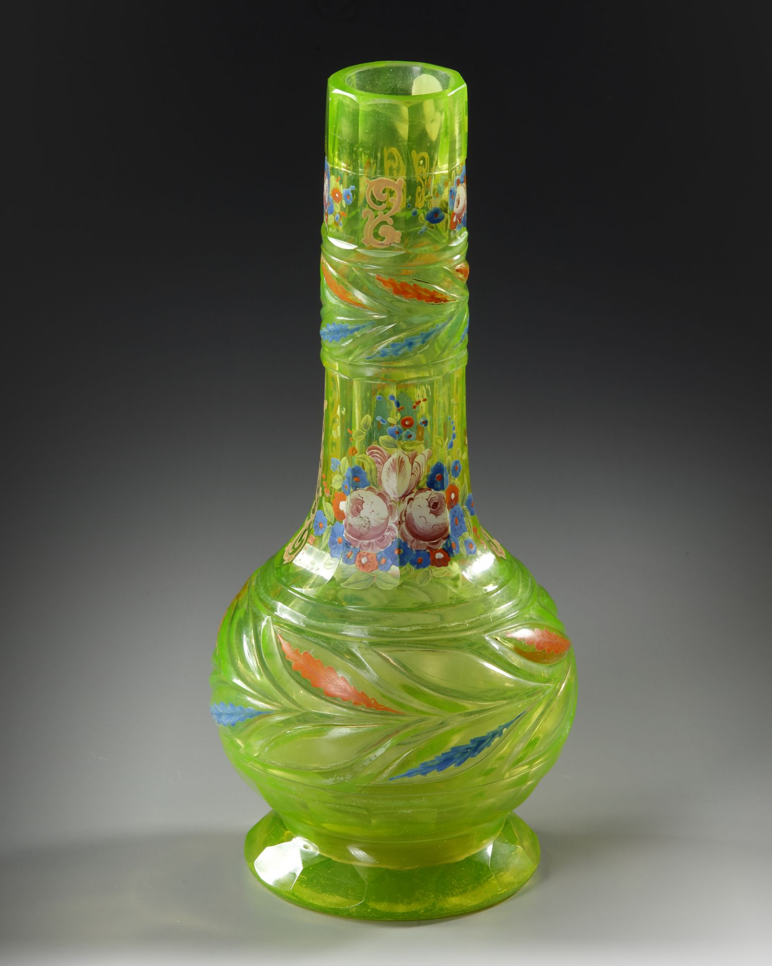 A BOHEMIAN CUT-GLASS HUQQA BASE, EARLY 20TH CENTURY - Image 2 of 2