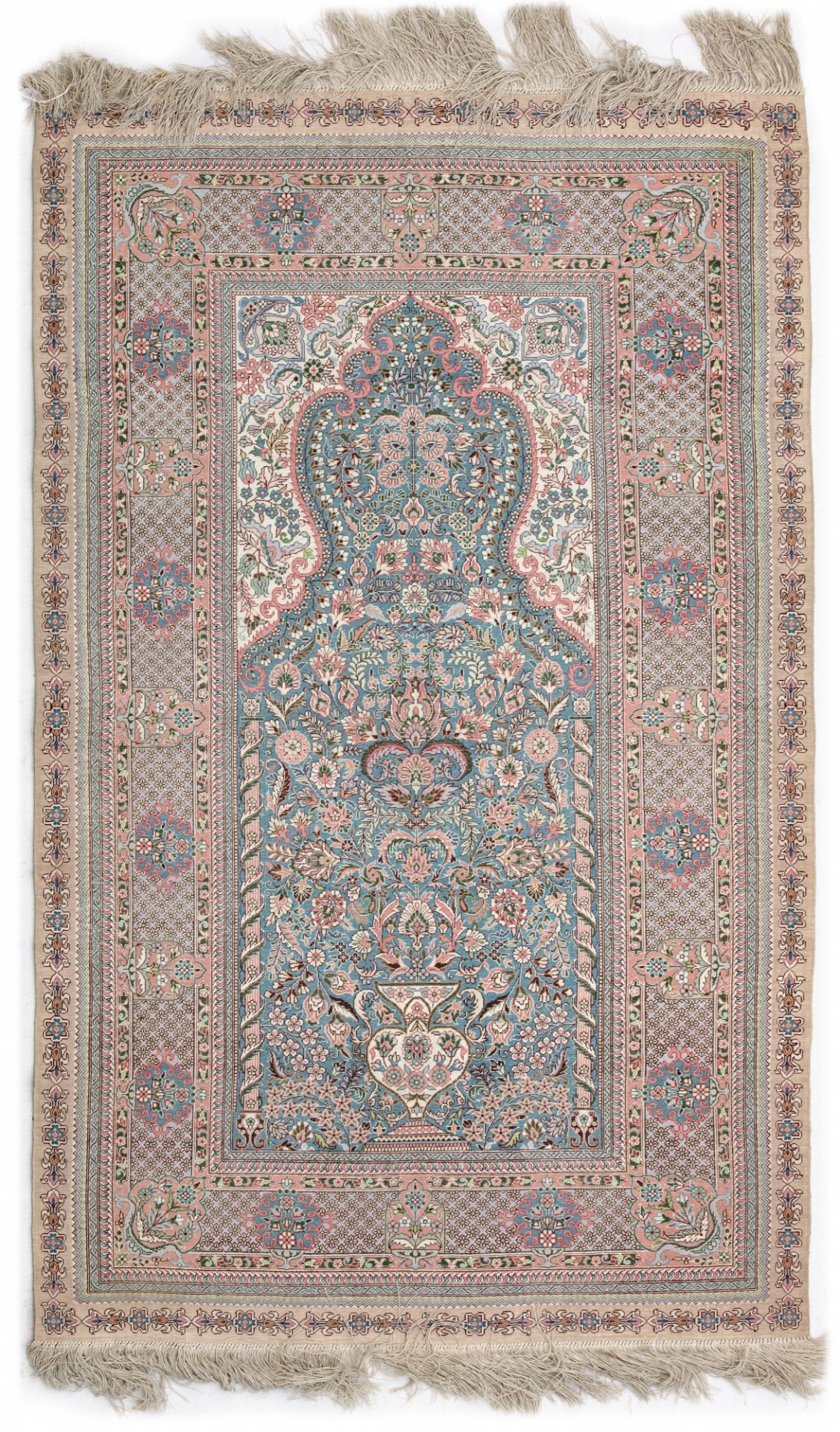 A SILK HEREKE RUG, CHINA, 1970 - Image 3 of 3