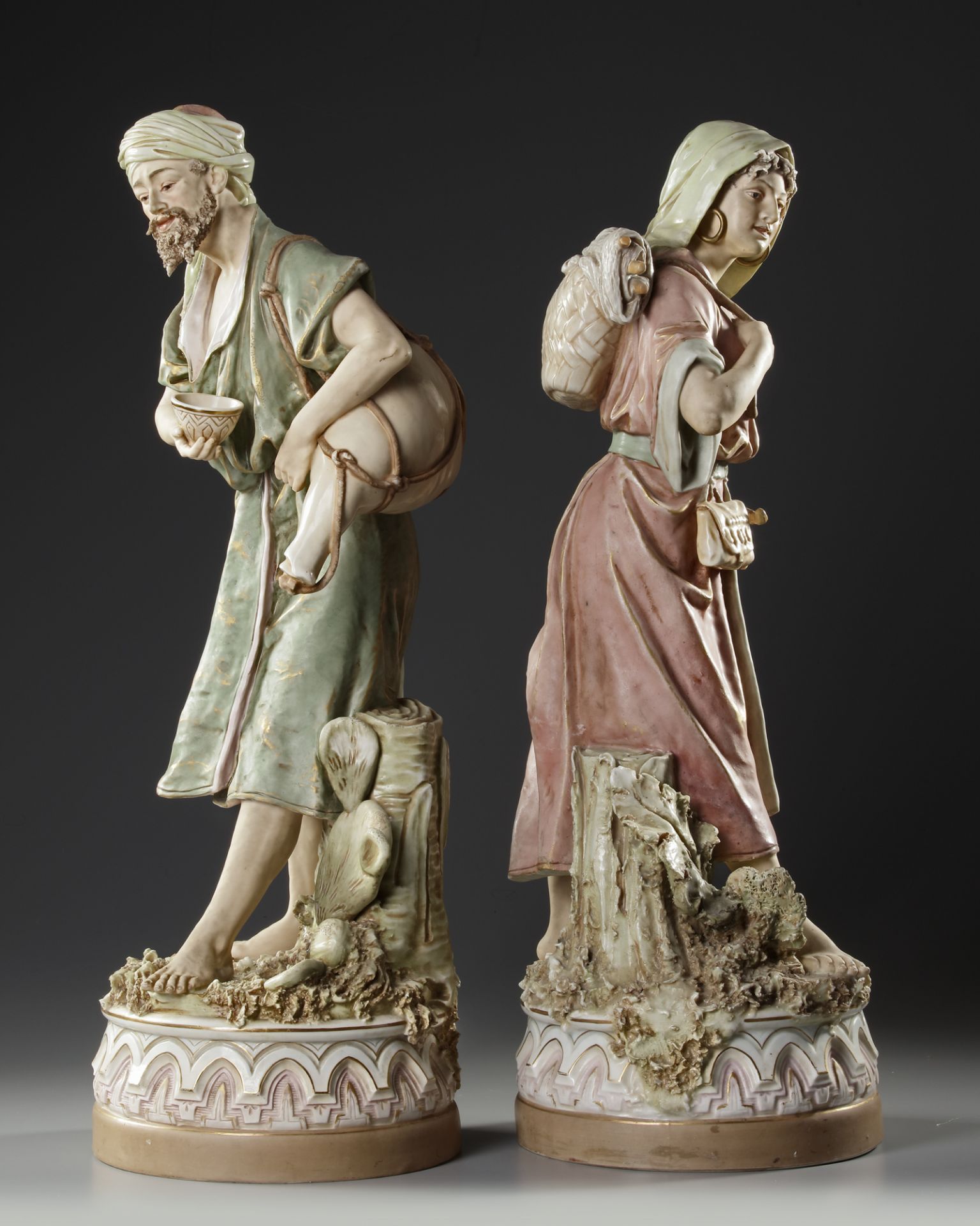 A PAIR OF ROYAL DUX FIGURINES, LATE 19TH CENTURY - Image 2 of 5