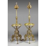 A PAIR OF ORMOLU FLOOR LAMPS, 19TH CENTURY