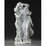 A FRENCH BISCUIT STATUE, SIGNED BY MOREAU (1834-1917)