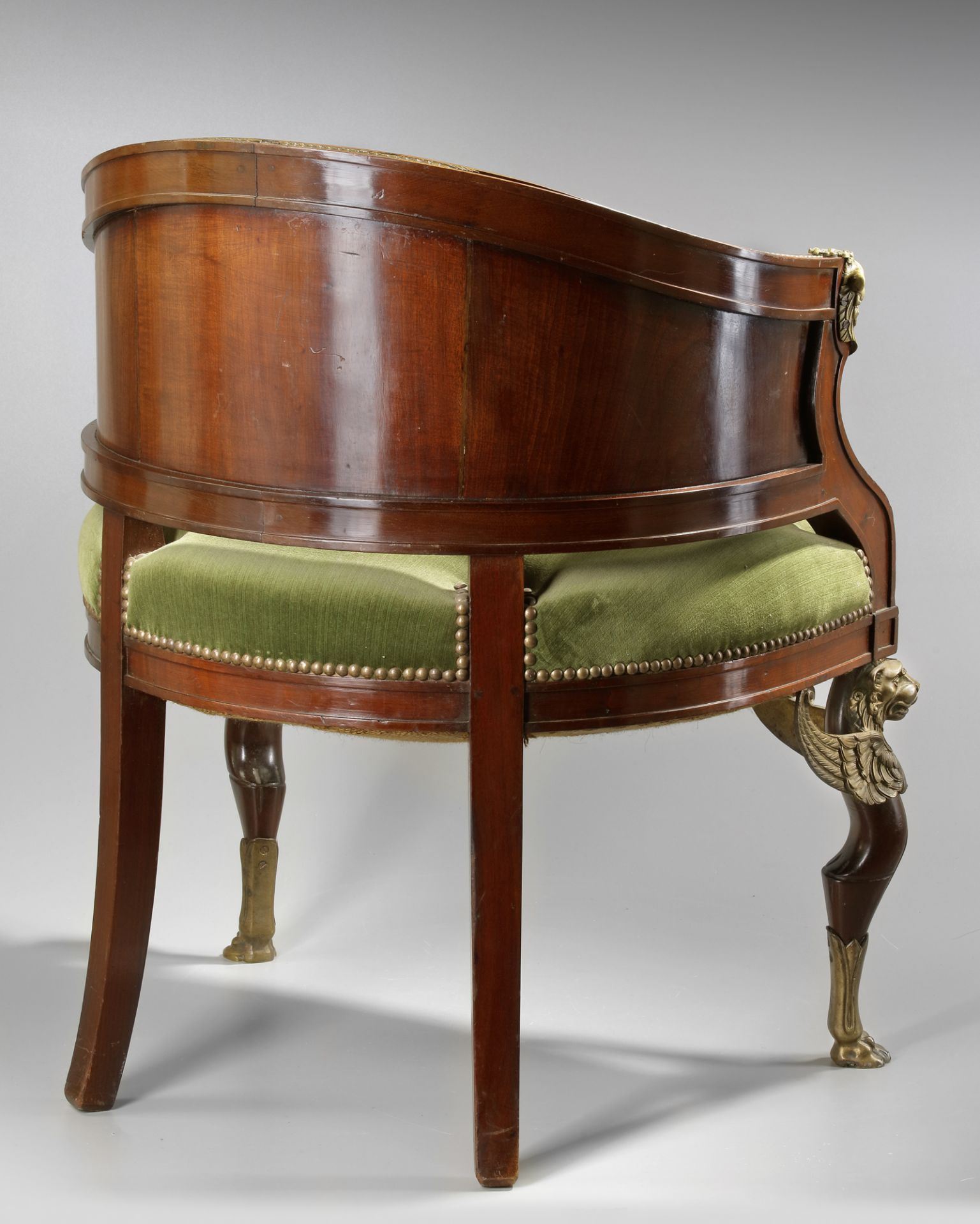 A FRENCH MAHOGANY ARMCHAIR, 19TH CENTURY - Image 2 of 4