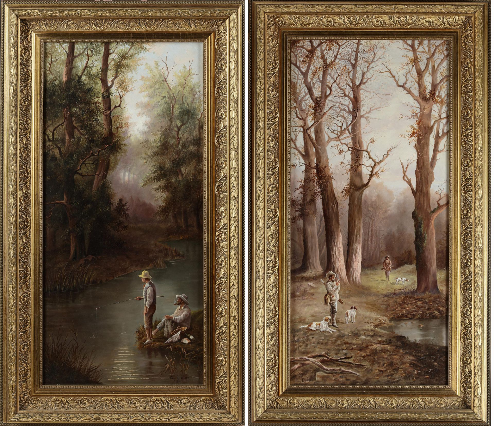 A PAIR OF OIL PAINTINGS, FRANCE, 1910