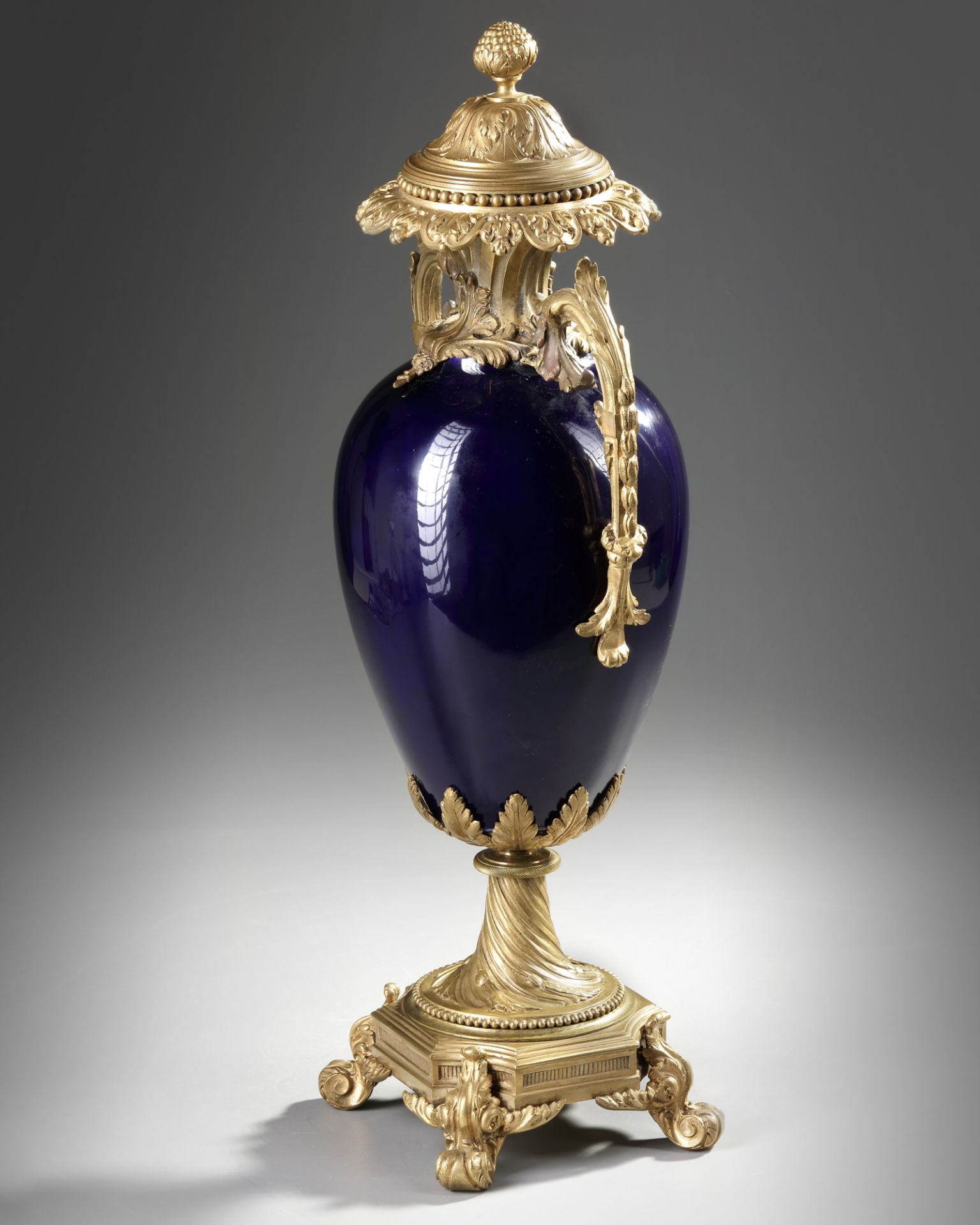 A GILT BRONZE MOUNTED SEVRES STYLE PORCELAIN VASE, 19TH CENTURY - Image 3 of 3