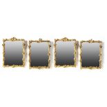 A SET OF FOUR GILT MIRRORS, FRANCE, 19TH CENTURY