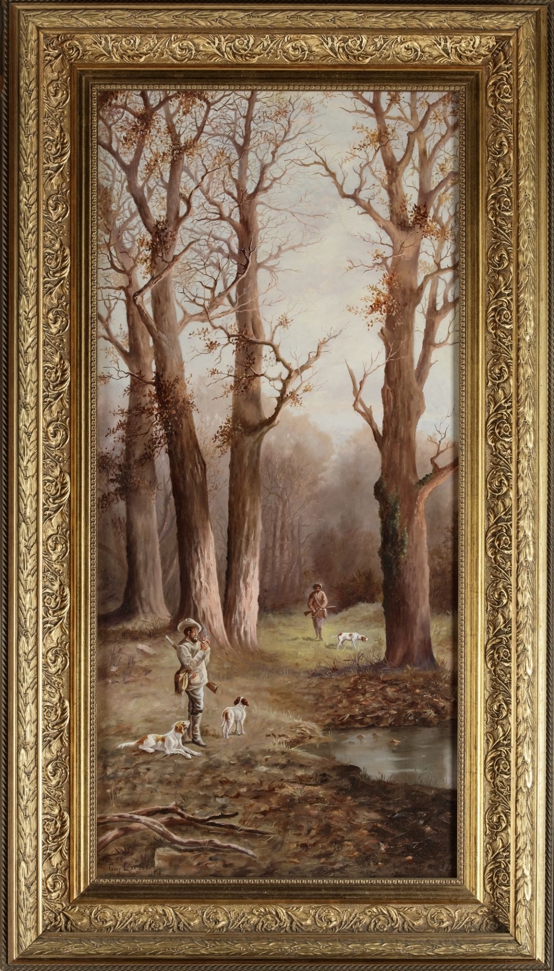 A PAIR OF OIL PAINTINGS, FRANCE, 1910 - Image 2 of 3