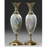 A PAIR OF FRENCH SMALL VASES, 19TH CENTURY