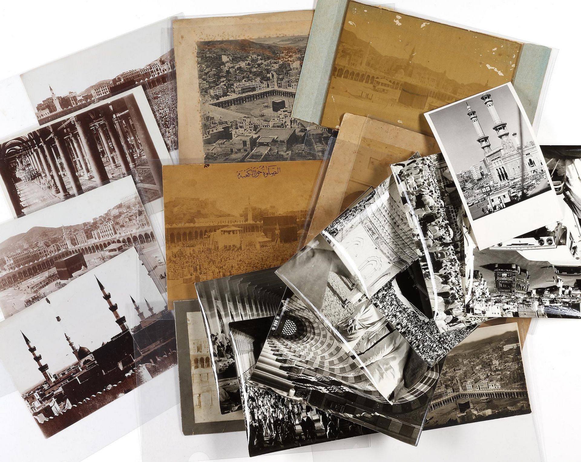 A MAGNIFICENT GROUP OF ORIGINAL PHOTOGRAPHS OF THE GREAT MOSQUE OF MECCA AND OTHERS, BETWEEN 1882-1