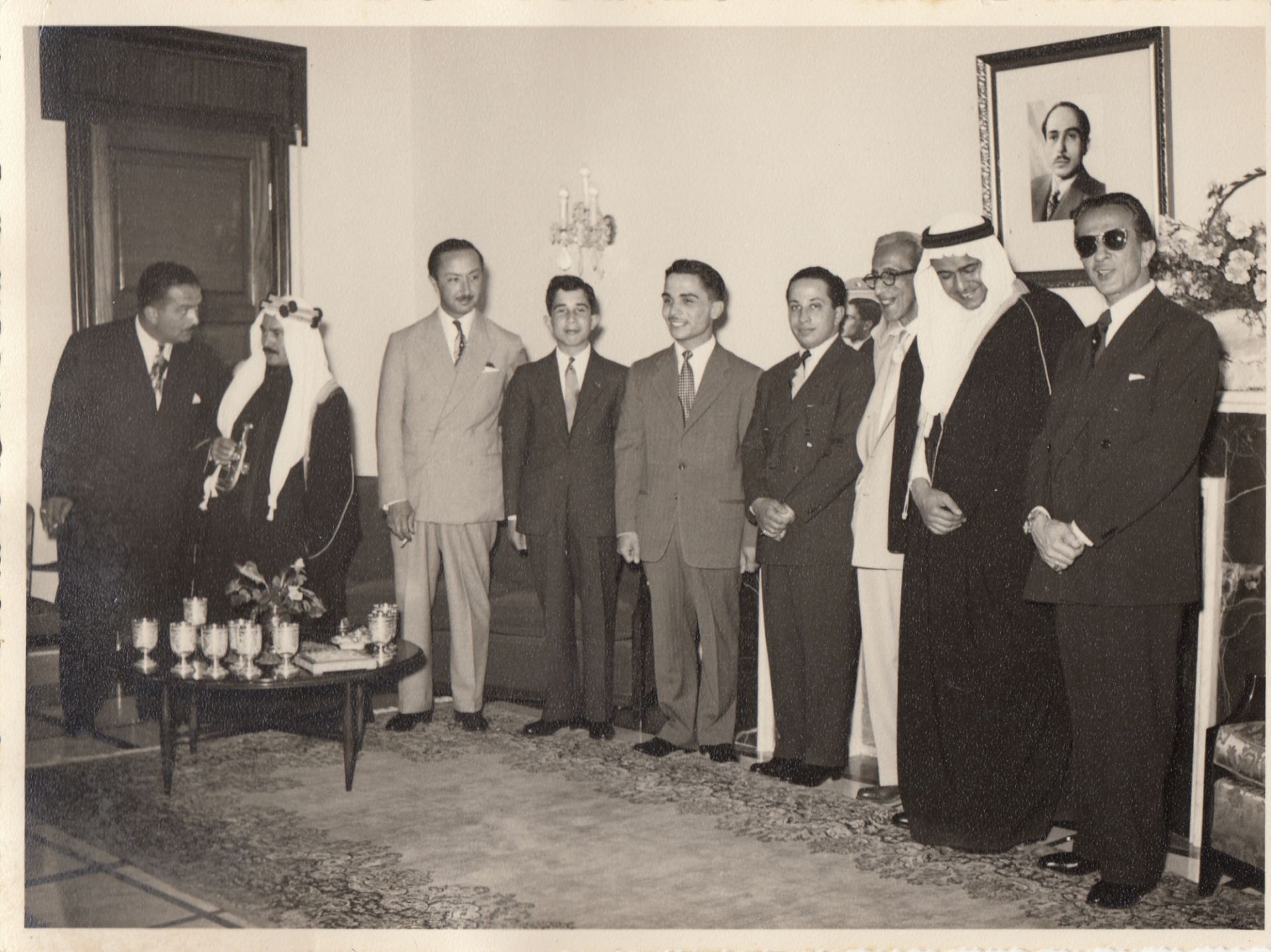 A COLLECTION OF TWELVE PHOTOGRAPHS, AMONG WICH OF THE LATE KING HUSSEIN BIN TALA’S MARRIAGE TO PRINC - Image 2 of 24