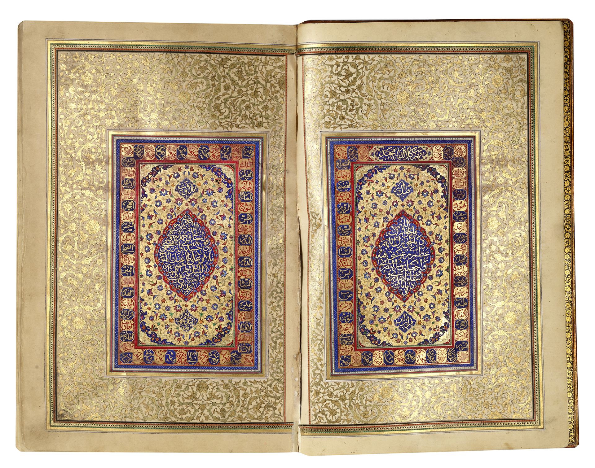 AN ILLUMINATED QURAN IN A RICHLY PAINTED FLORAL LACQUER BINDING, RAJAB 1285 AH - RAMADAN 1287 AH/NOV - Image 2 of 10