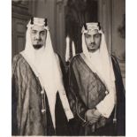 FOUR RARE PHOTOGRAPHS OF THE SAUDI INTERIOR MINISTER PRINCE ABDULLAH BIN FAISAL AL-SAUD, 1950s