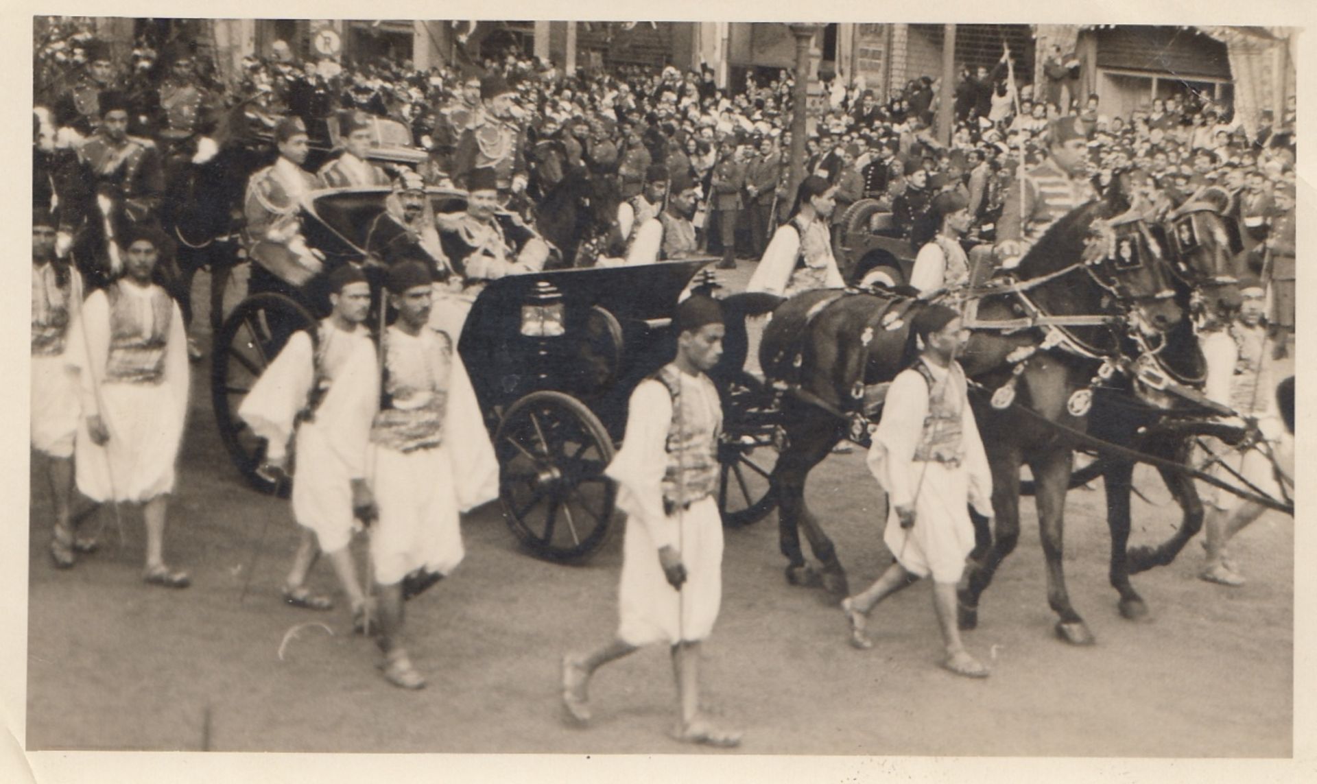 TWO ORIGINAL VERY IMPORTANT AND RARE PHOTOGRAPHS OF KING ABDULAZIZ AL SAUD ON TWO DIFFERENT OFFICIAL - Image 2 of 4