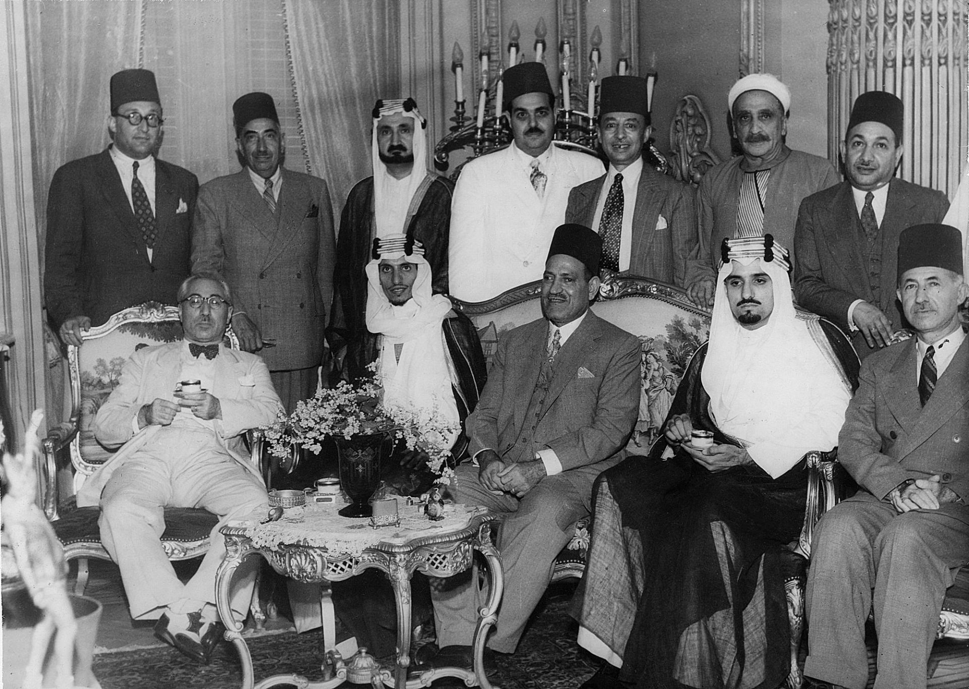 A VERY RARE COLLECTION OF SIX PHOTOS OF PRINCE MANSOUR BIN ABDULAZIZ AL SAUD (THE FIRST SAUDI MINIST