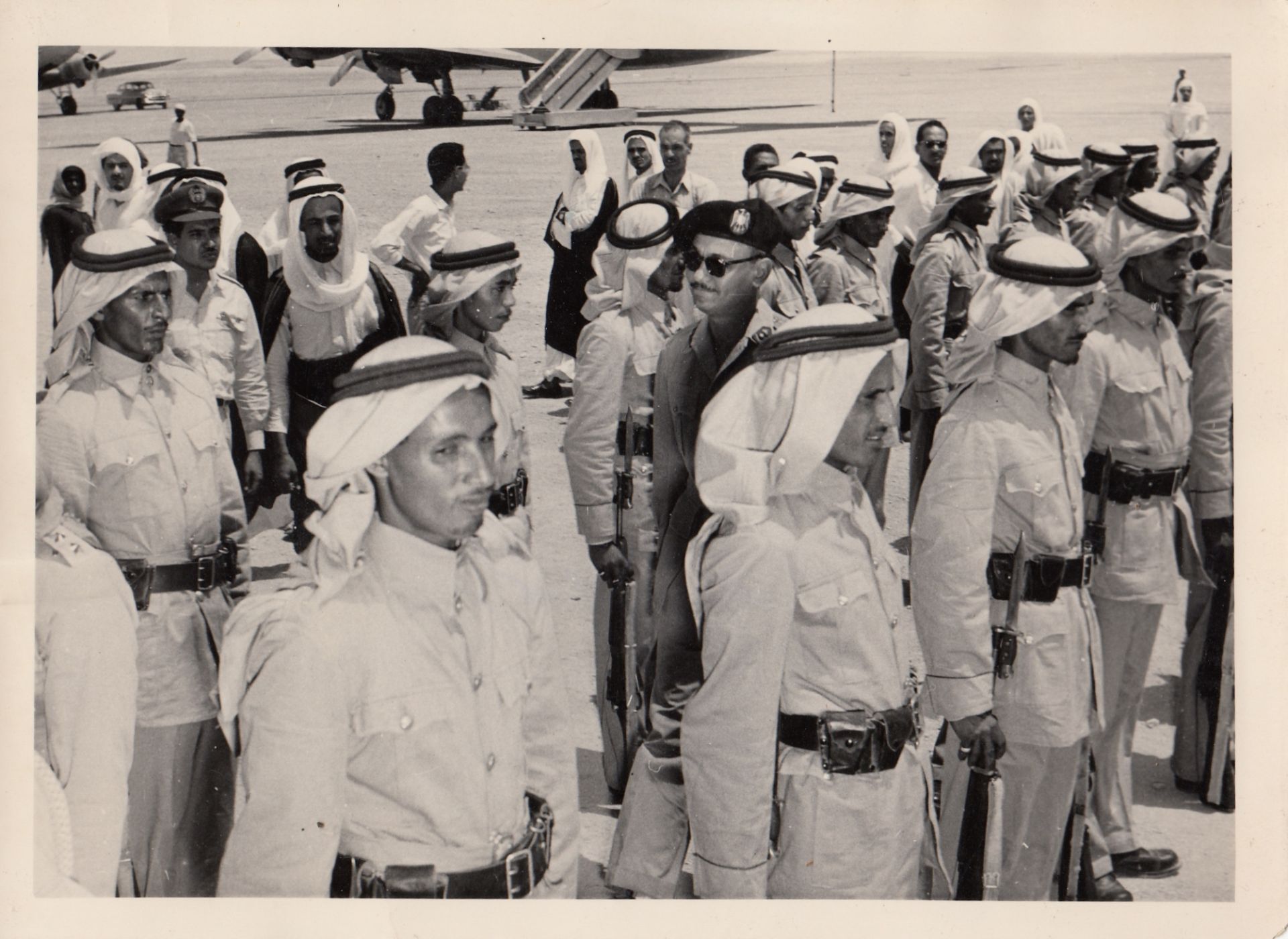 A COLLECTION OF SIX PHOTOGRAPHS ABOUT THE SAUDI ARMY COMMANDERS, OFFICERS AND SOLDIERS AND THEIR RE