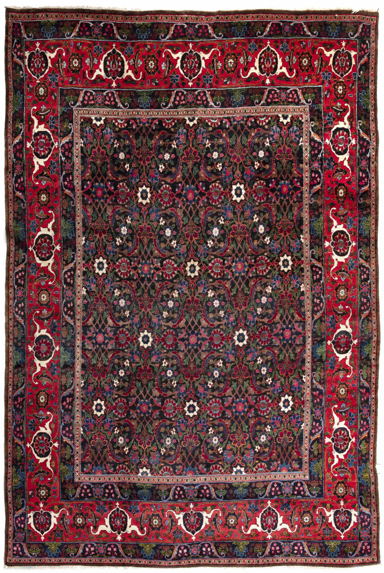 A MASSIVE LARGE KIRMAN CARPET, IRAN, 1900