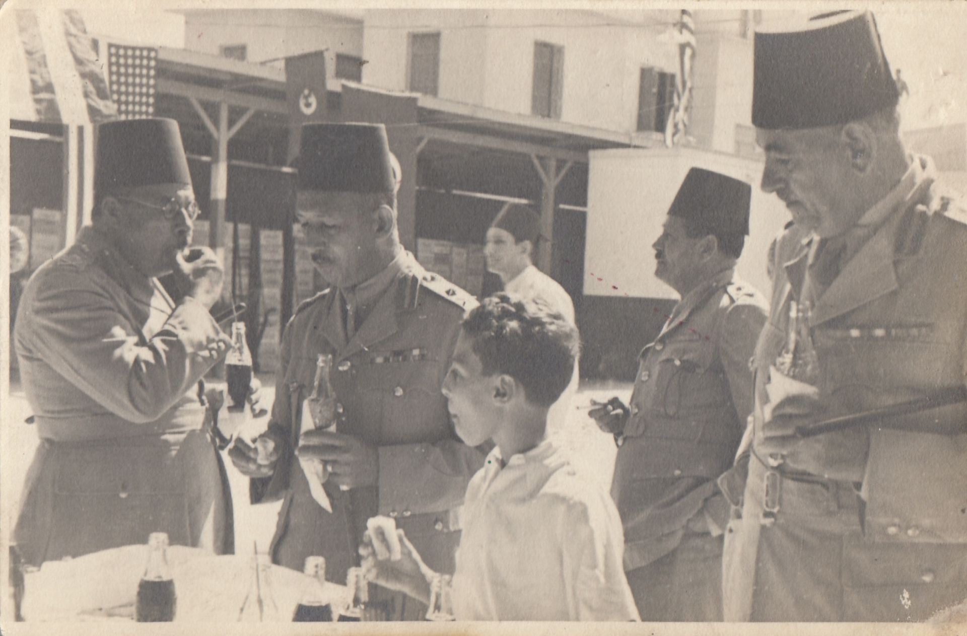 FOUR RARE PHOTOGRAPHS OF THE KINGS FAISAL II OF IRAQ AND SAUD BIN ABD AL-AZIZ, WITH SOME ROYALS AND - Image 4 of 8