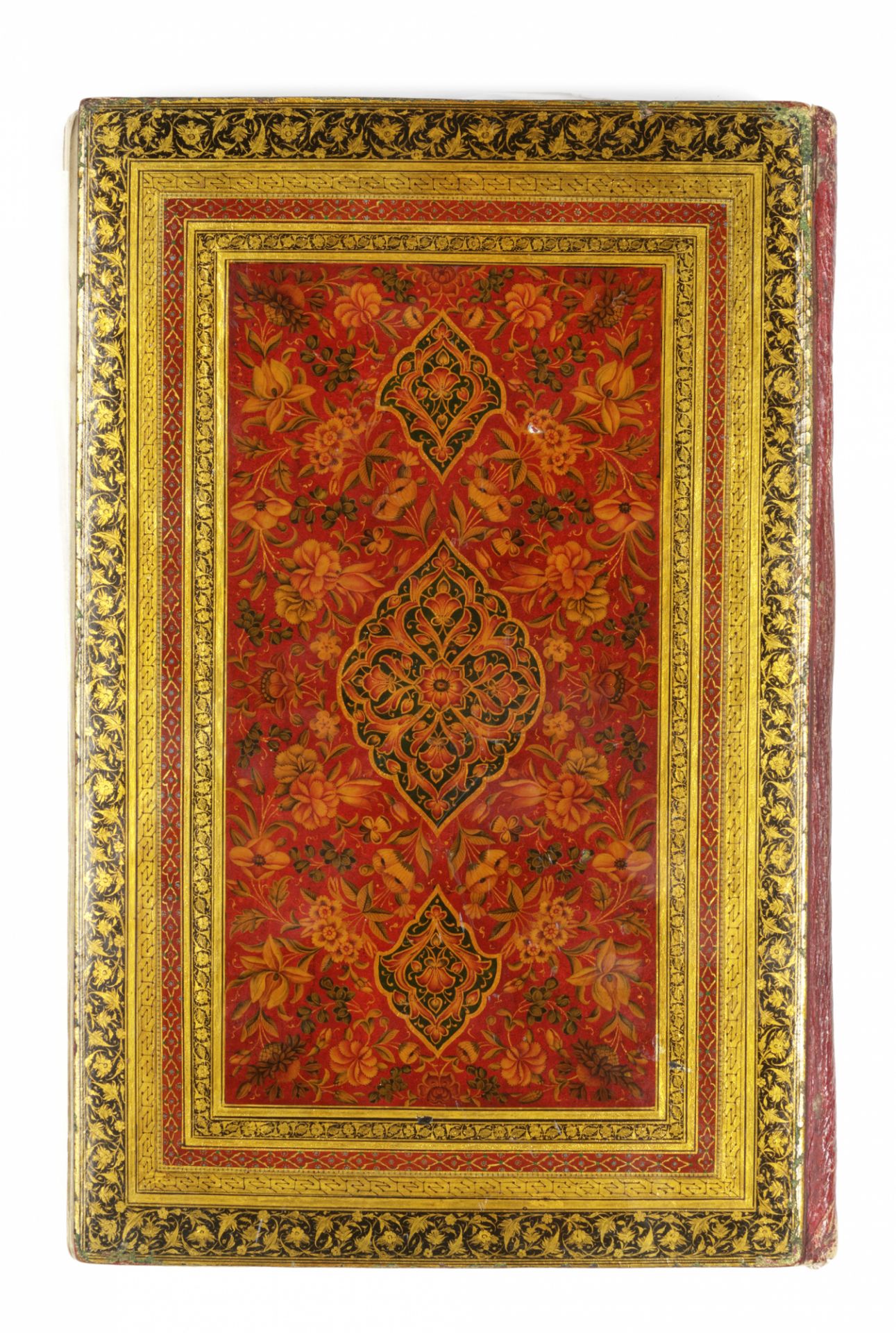 AN ILLUMINATED QURAN IN A RICHLY PAINTED FLORAL LACQUER BINDING, RAJAB 1285 AH - RAMADAN 1287 AH/NOV - Image 7 of 10