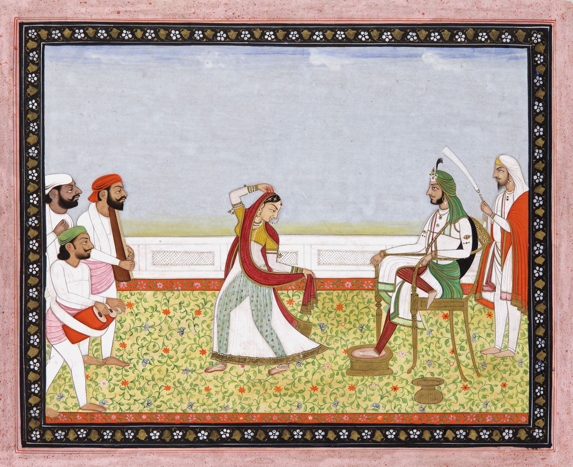 NAU NIHAL SINGH ENJOYING A NAUTCH,19TH CENTURY