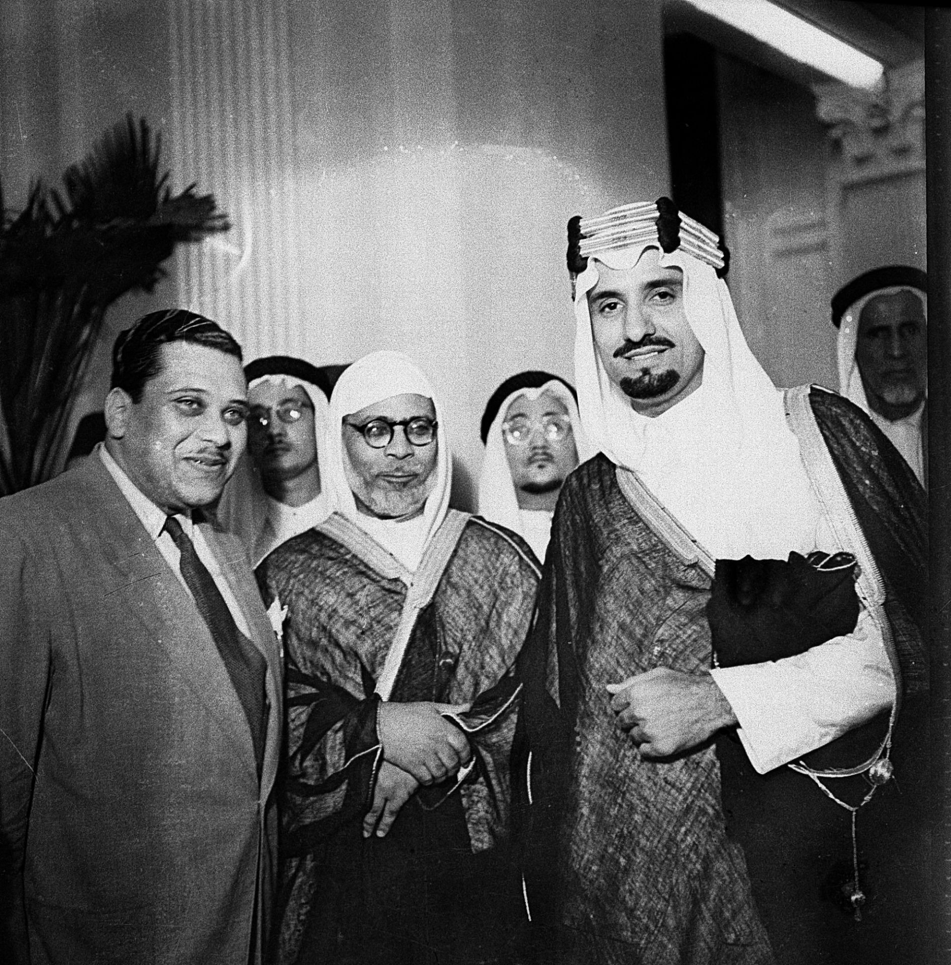 A VERY RARE COLLECTION OF SIX PHOTOS OF PRINCE MANSOUR BIN ABDULAZIZ AL SAUD (THE FIRST SAUDI MINIST - Image 3 of 7