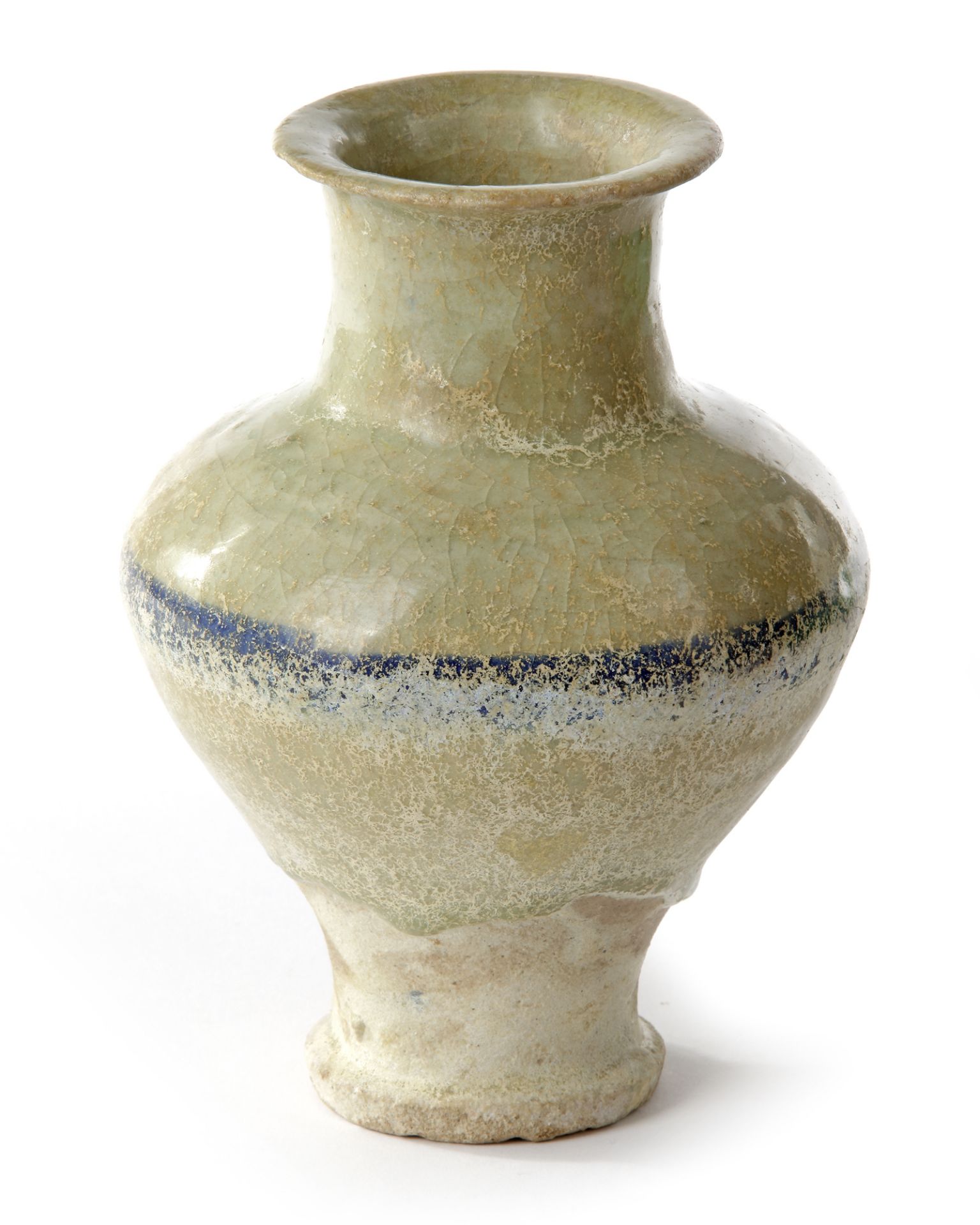 A RAQQA BLUE AND WHITE POTTERY JAR, SYRIA, 13TH CENTURY - Image 7 of 7