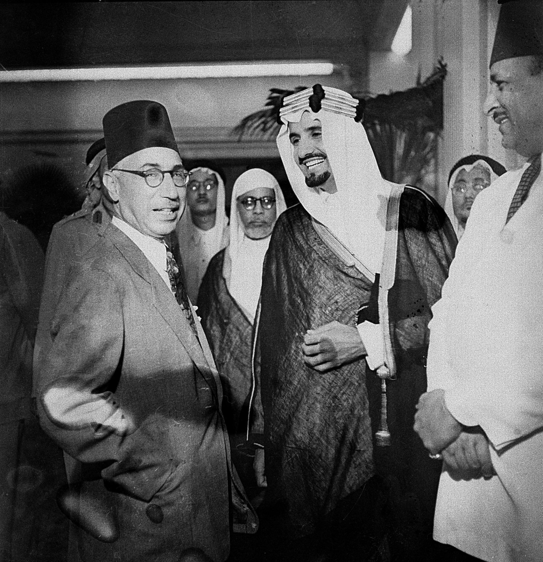 A VERY RARE COLLECTION OF SIX PHOTOS OF PRINCE MANSOUR BIN ABDULAZIZ AL SAUD (THE FIRST SAUDI MINIST - Image 5 of 7