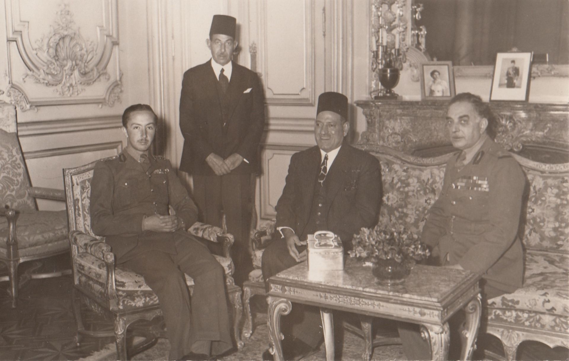 FOUR RARE PHOTOGRAPHS OF THE KINGS FAISAL II OF IRAQ AND SAUD BIN ABD AL-AZIZ, WITH SOME ROYALS AND - Image 3 of 8