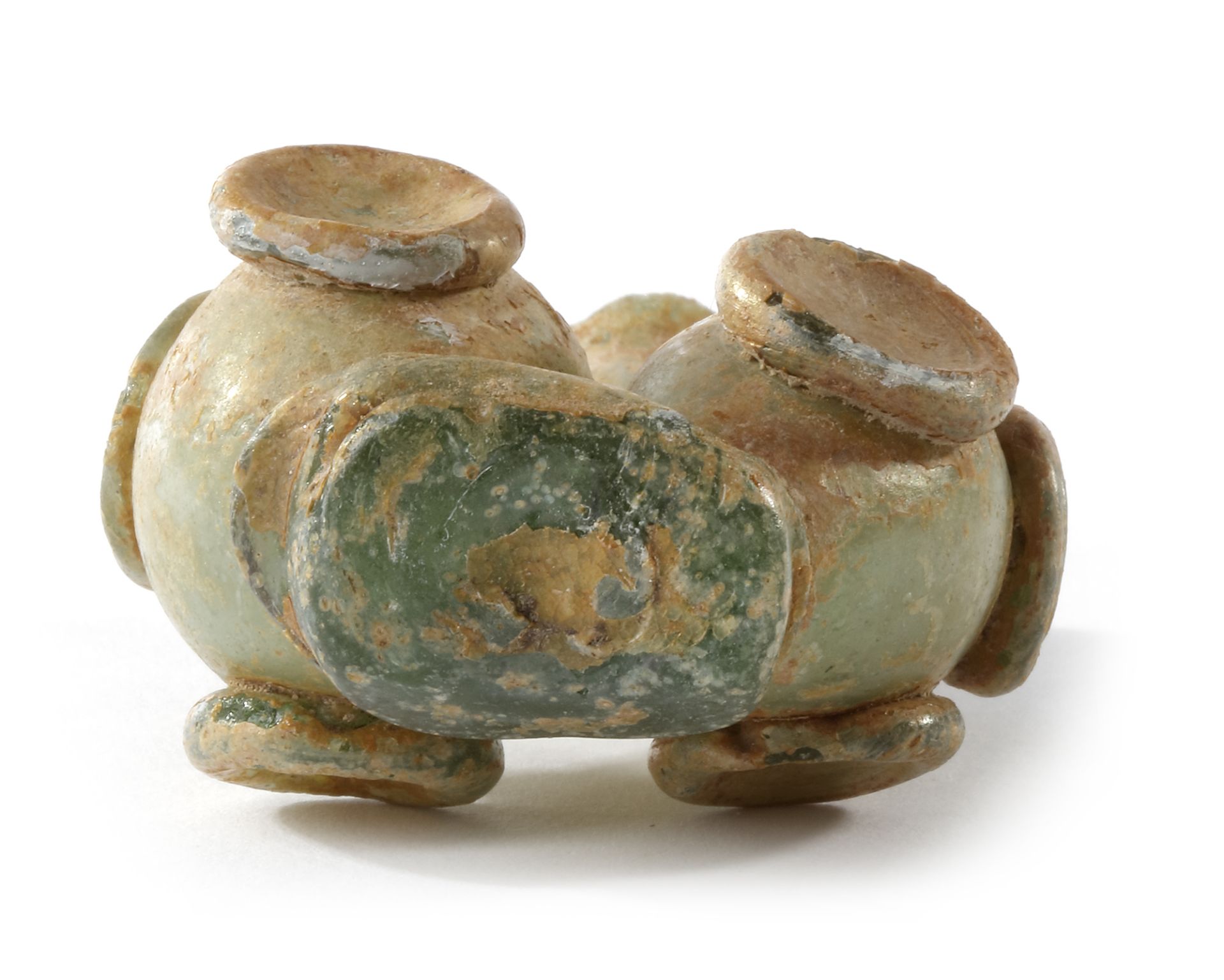 AN EARLY ISLAMIC GLASS FLASK, NEAR EAST, CIRCA 8TH-10TH CENTURY - Image 5 of 5