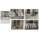 FIVE PHOTOGRAPHS OF AL-SAUD ROYAL GUARDS WITH THEIR TRADITIONAL WEAPONS AND UNIFORMS, DURING DUTY AT