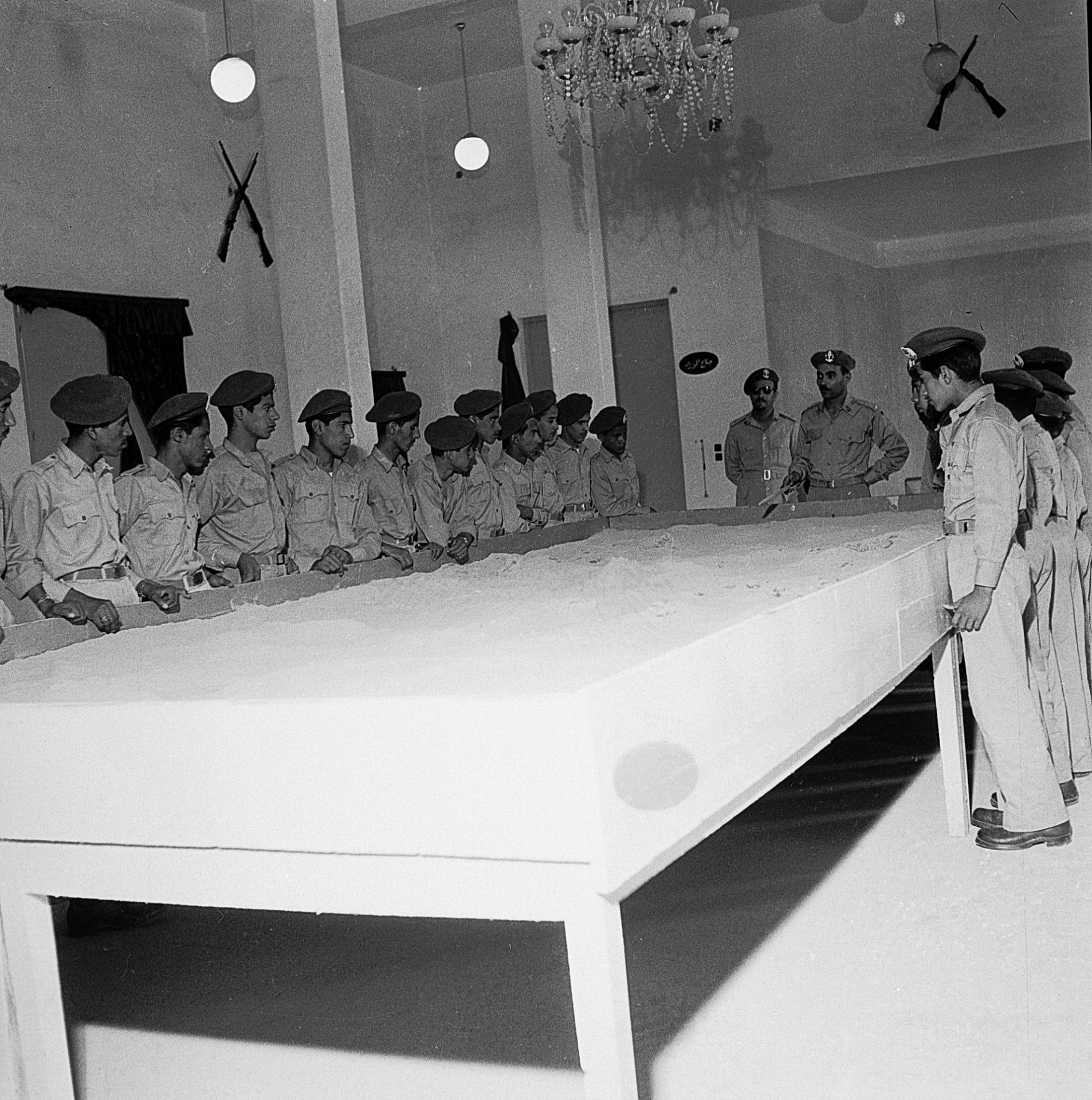 A COLLECTION OF SIX PHOTOGRAPHS OF THE SAUDI ARMY COMMANDERS, OFFICERS AND SOLDIERS DURING A PARADE, - Image 5 of 6