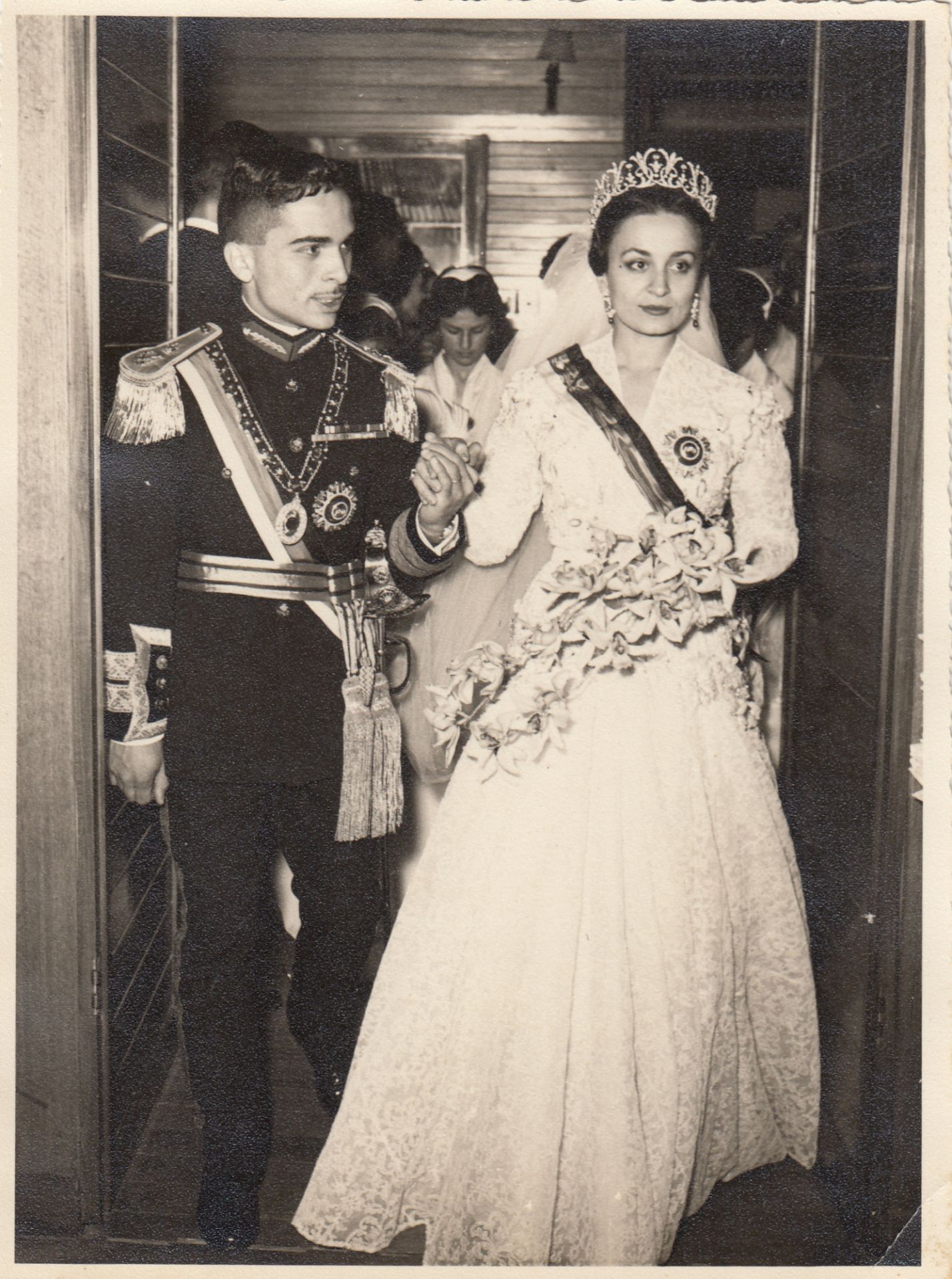 A COLLECTION OF TWELVE PHOTOGRAPHS, AMONG WICH OF THE LATE KING HUSSEIN BIN TALA’S MARRIAGE TO PRINC