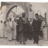 TWO ORIGINAL VERY IMPORTANT AND RARE PHOTOGRAPHS OF KING ABDULAZIZ AL SAUD ON TWO DIFFERENT OFFICIAL