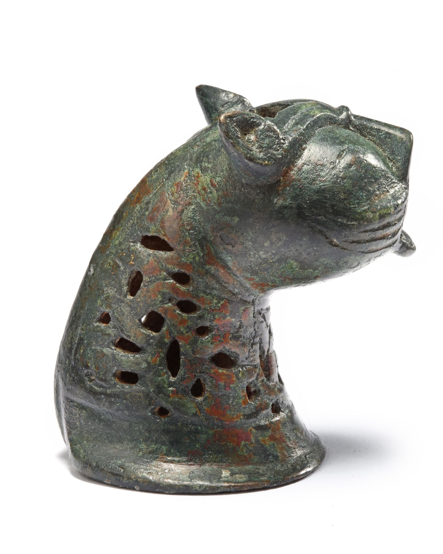 A FINE CAST BRONZE LION HEAD, FROM AN INCENSE BURNER, KHORASAN, 11TH-12TH CENTURY - Image 6 of 8