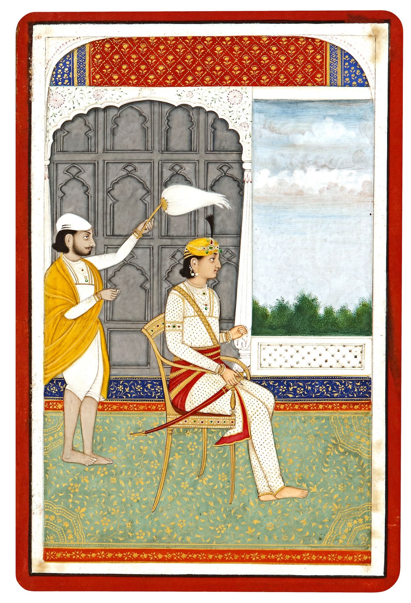 NINE PORTRAITS OF PUNJAB RULERS, DELHI OR LAHORE, CIRCA 19TH CENTURY - Image 7 of 10