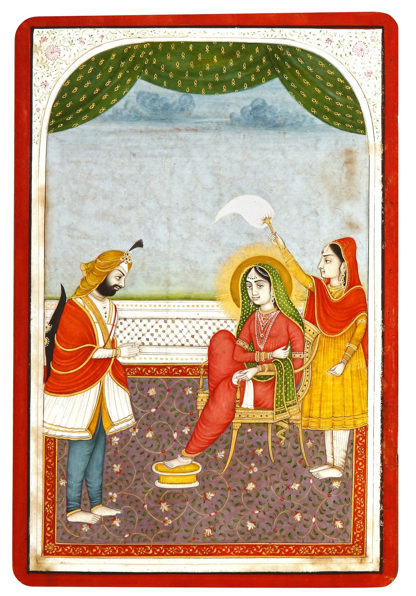 NINE PORTRAITS OF PUNJAB RULERS, DELHI OR LAHORE, CIRCA 19TH CENTURY - Image 4 of 10
