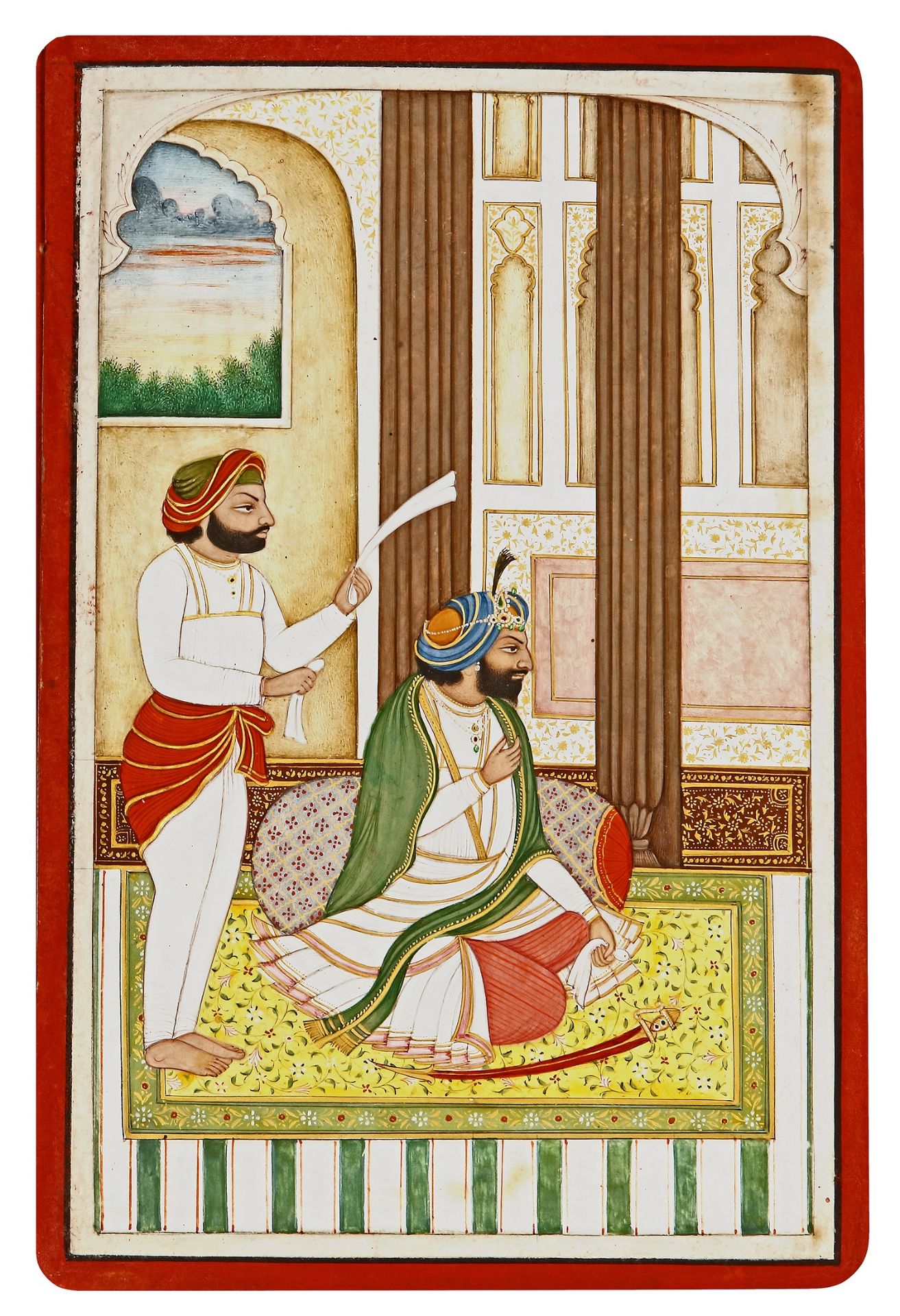 NINE PORTRAITS OF PUNJAB RULERS, DELHI OR LAHORE, CIRCA 19TH CENTURY - Image 9 of 10