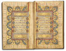 AN ILLUMINATED QURAN COPIED BY ABU BAKR WHEED AND AFTER HIS DEAD CONTINUED BY MUHAMMAD ASAAD NAQSHBA